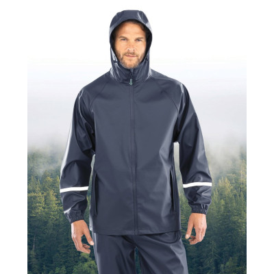 Prism PU waterproof jacket with reflective strips
